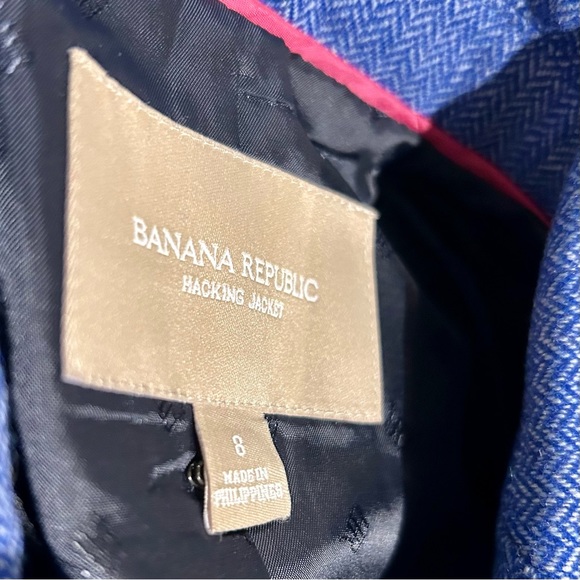 New Banana Republic Jacket Blazer Two-Tone Blue NWOT - Picture 4 of 12